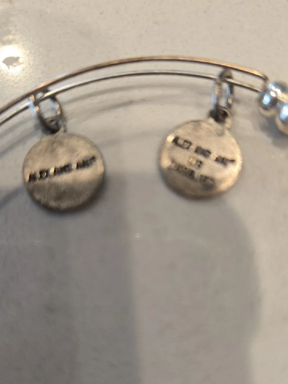 Alex and Ani Deep Garnet and Silver Beaded Expandable Bracelet